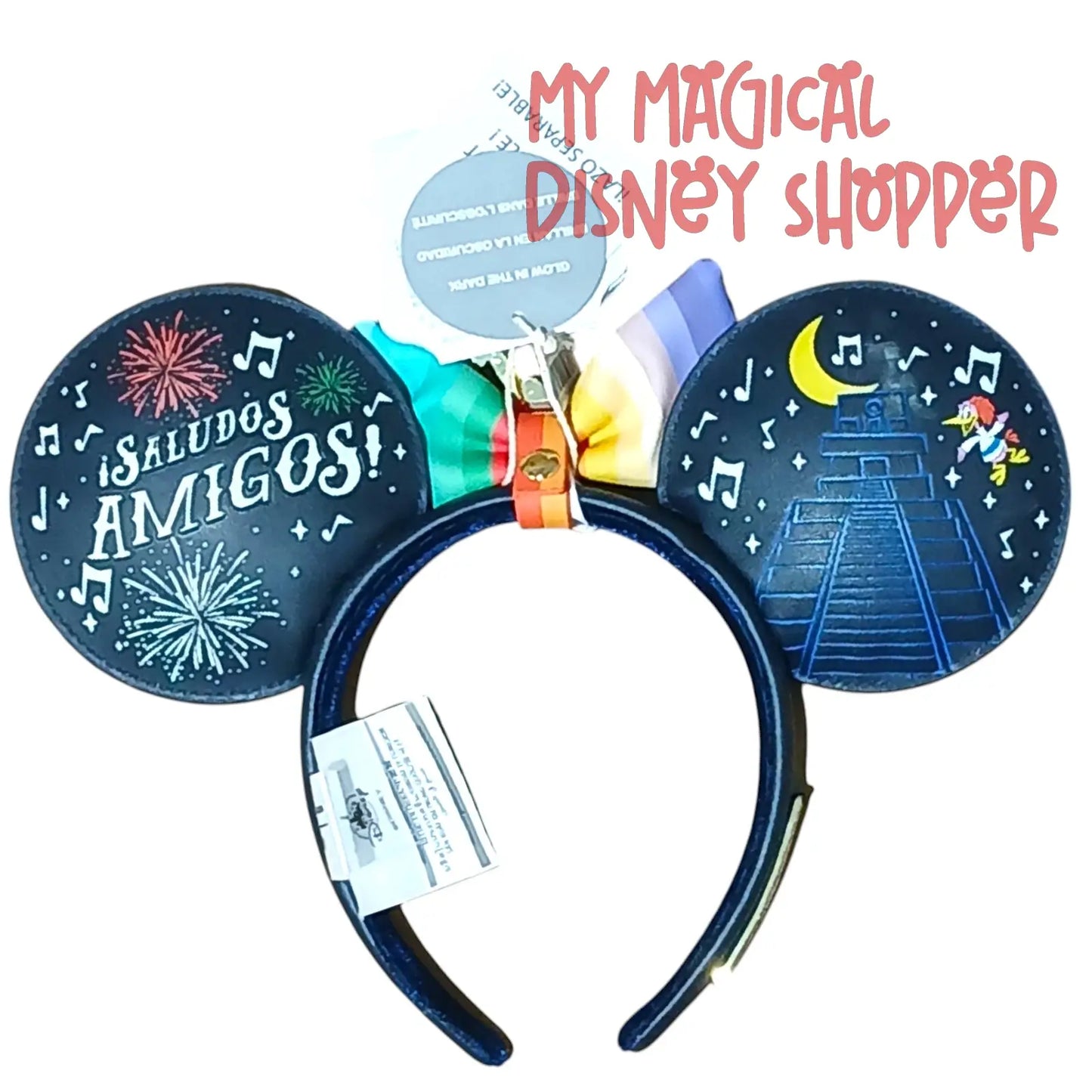 Disney Parks EPCOT Mexico Pavilion with The Three Caballeros Loungefly Ear Headband for Adults 🇲🇽✨