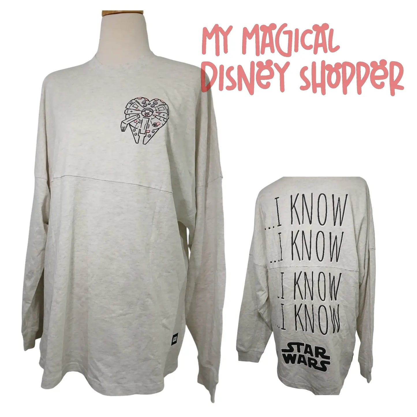 Disney Parks Star Wars “I Know” Spirit Jersey – Size Medium (NWOT) ⭐💙