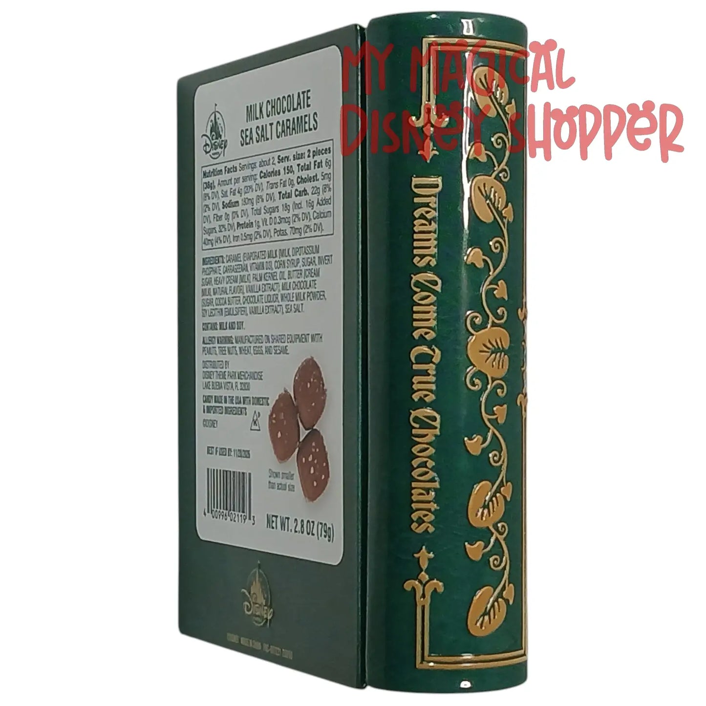 Disney Parks The Princess and the Frog Storybook Milk Chocolate Sea Salt Caramels Book Tin