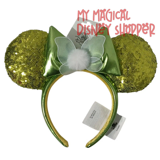 Disney Parks Tinker Bell Lime Green Ears Headband 🧚‍♀️✨💚