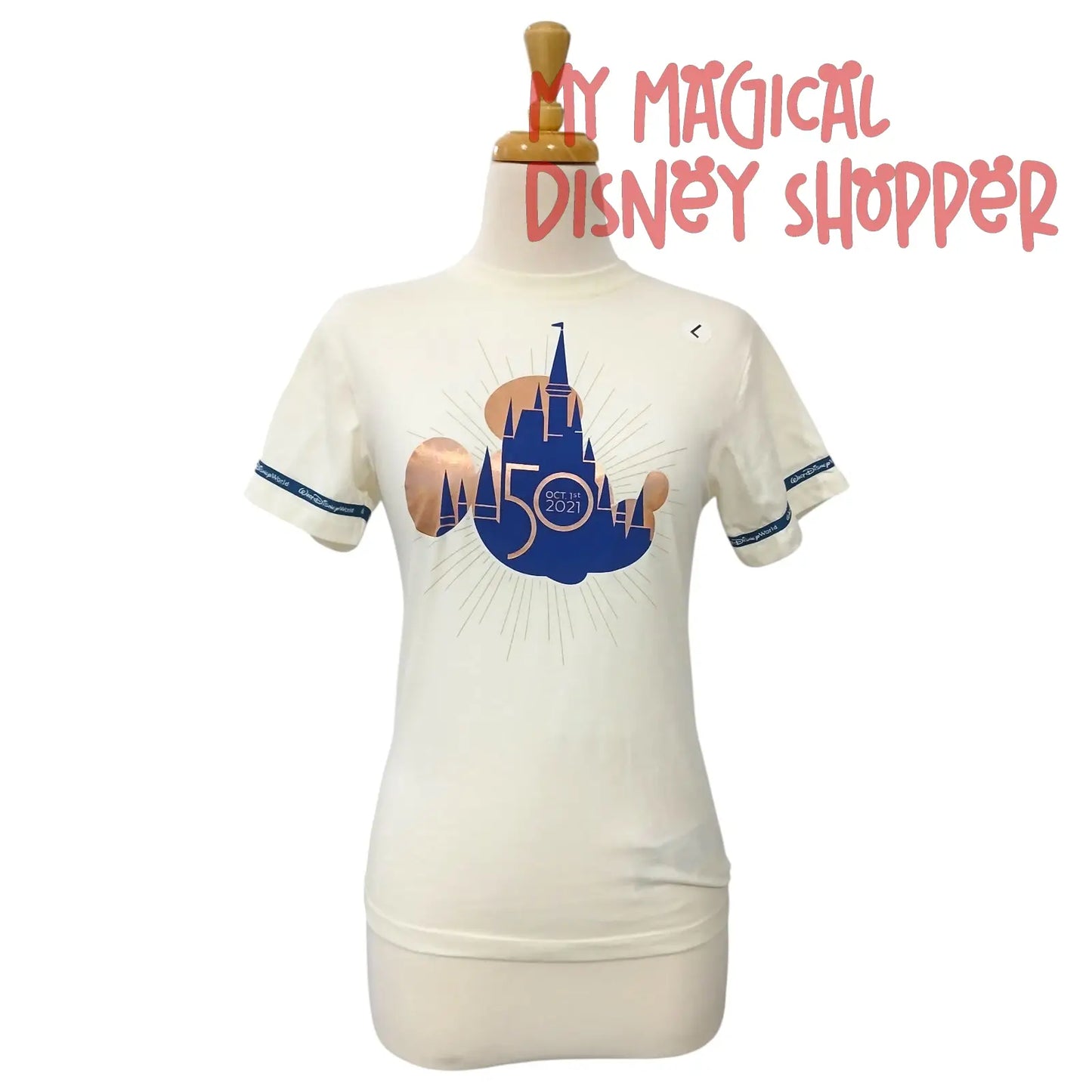 Walt Disney World 50th Anniversary Mickey Mouse and Castle T-shirt - Size Youth Large