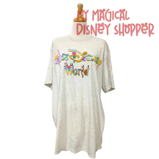 Walt Disney World Princess Character Letters Shirt - Size Adult XL