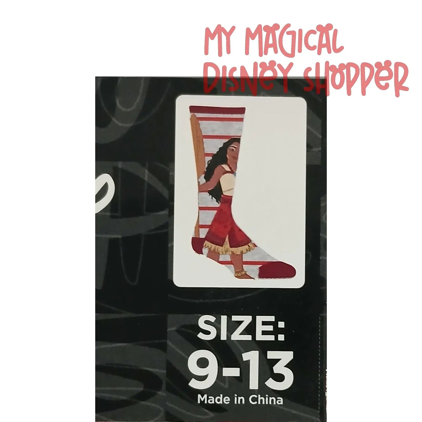 Adult Disney Moana Crew Socks – Size 9-13 🌊🧦✨