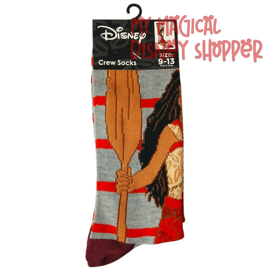 Adult Disney Moana Crew Socks – Size 9-13 🌊🧦✨