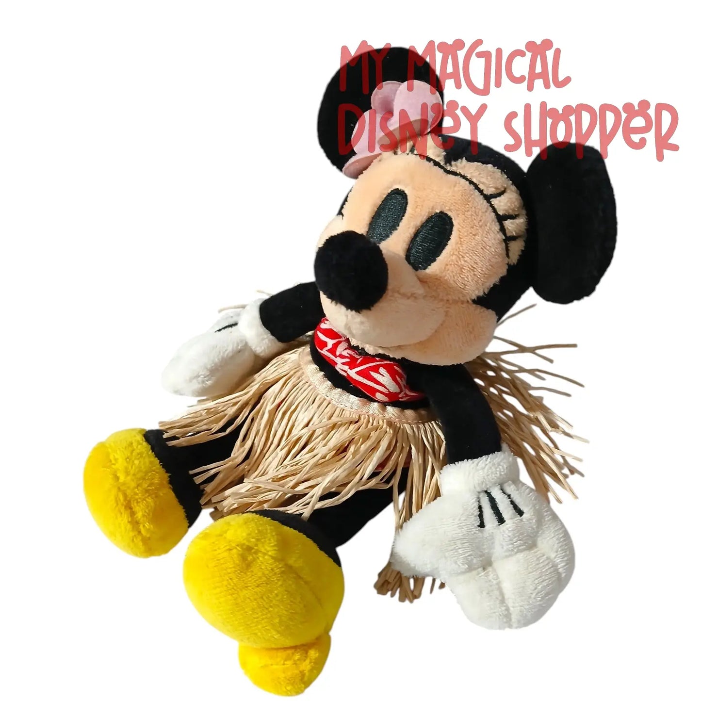 Disney Store Minnie Mouse Hula Plush – 8” 🌺🎀 (Gently Used)