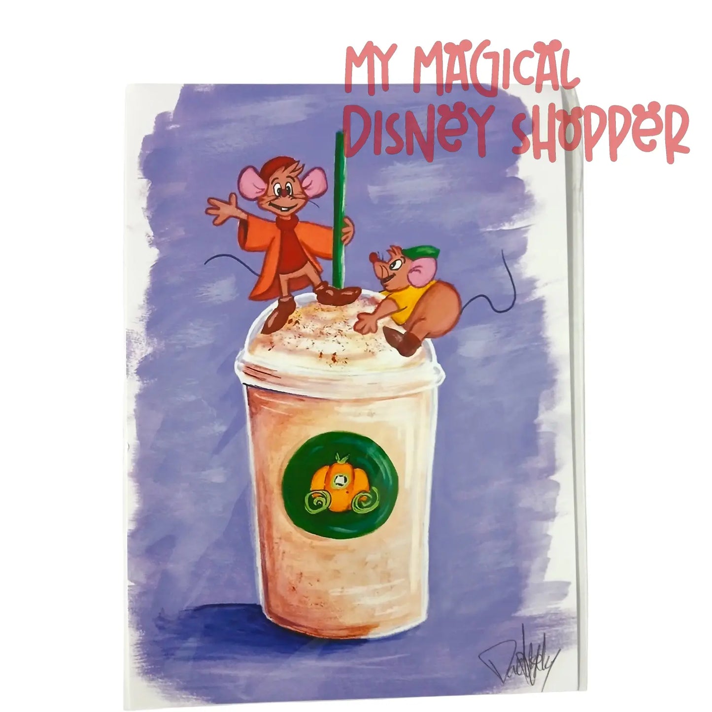 EPCOT Festival of the Arts “Cinderella’s Mice on Frappuccino” Artwork by The Dapper Danielle – WDW 🎨☕