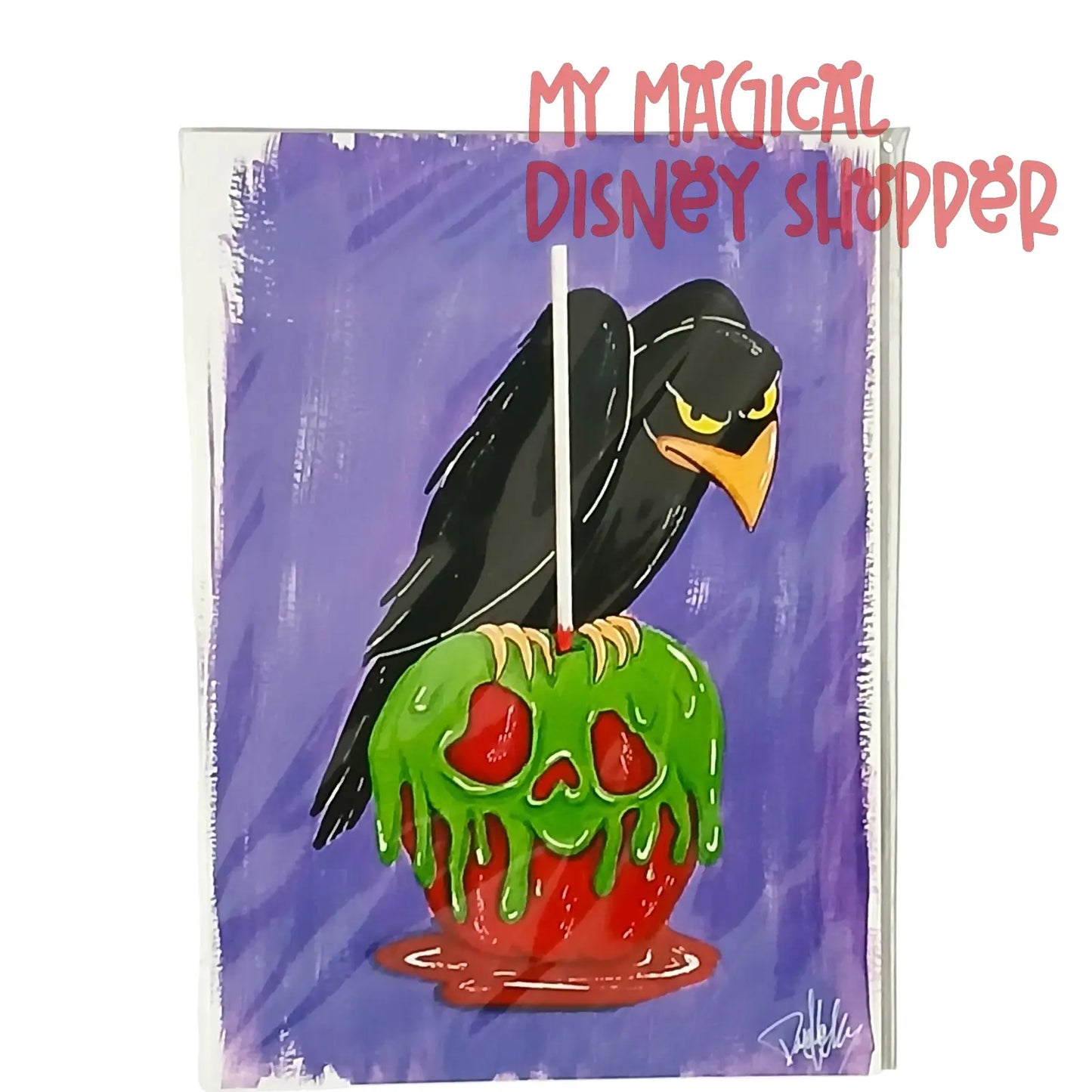 Snow White Poison Apple & Raven Art Card – The Dapper Danielle Disney Villains Print