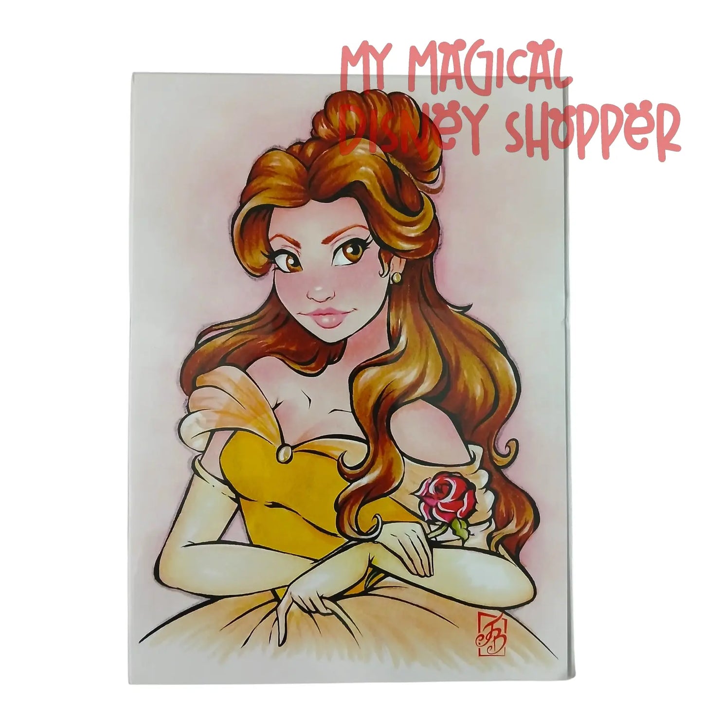 Belle from Beauty and the Beast Art Print – 5” x 7” 🌹📜