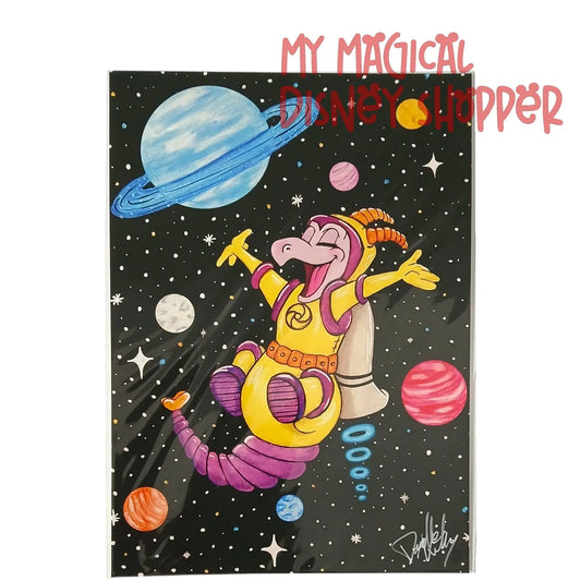 Figment in Space Art Print by The Dapper Danielle – 5” x 7” Disney Inspired Artwork