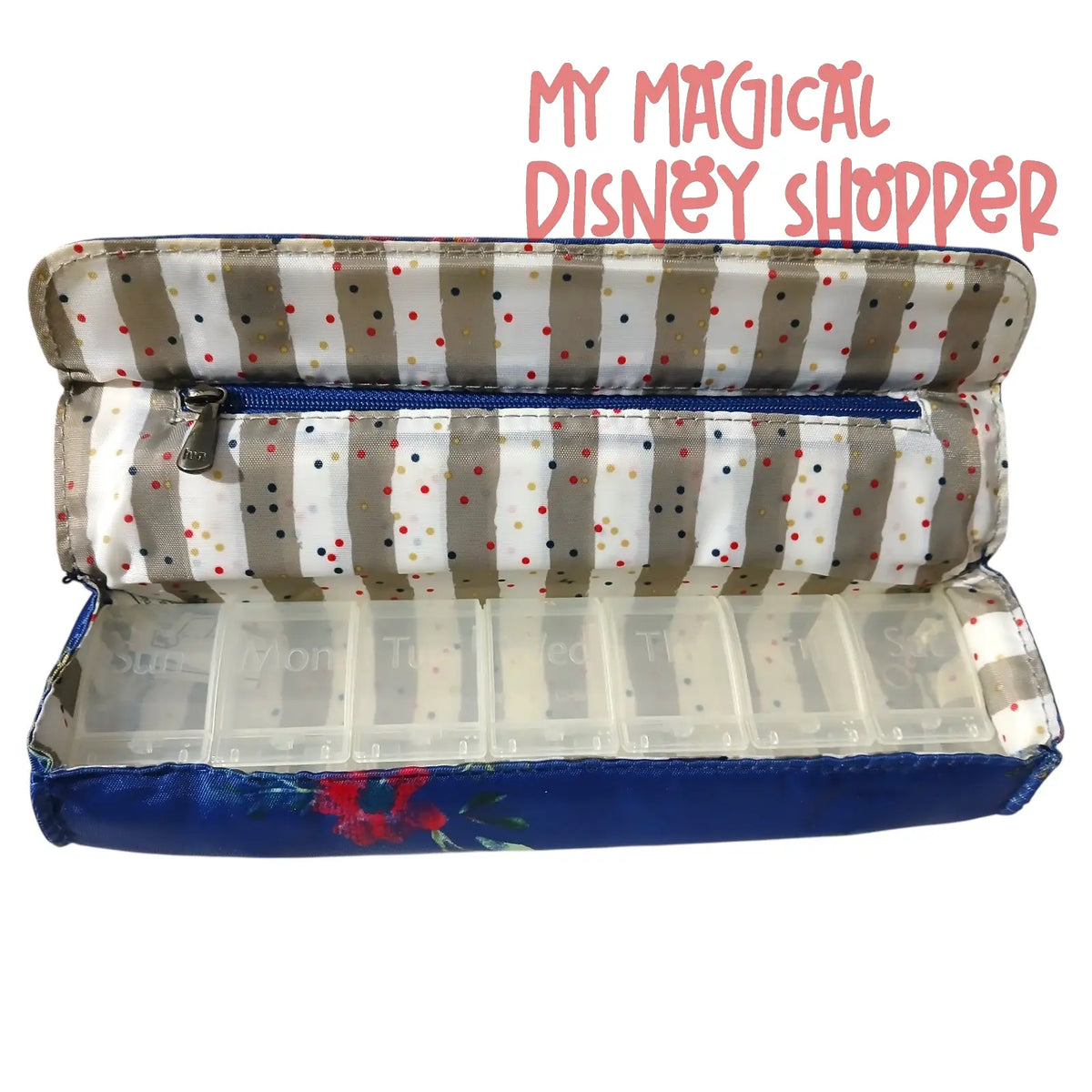 LUG Choo Choo Pill Organizer in Floral Print – Travel Medication & Vitamin Case 🌸💊✨