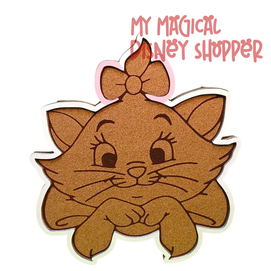 Disney Marie Character Pin Cork Board with Wood Border – Wall Display 10.5” x 12” 🎀🐱