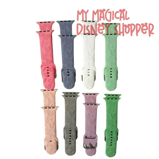 The Mouse Silicone Watch Bands – 42 to 44mm Assorted Colors (Compatible with Apple Watch) ⌚🐭✨