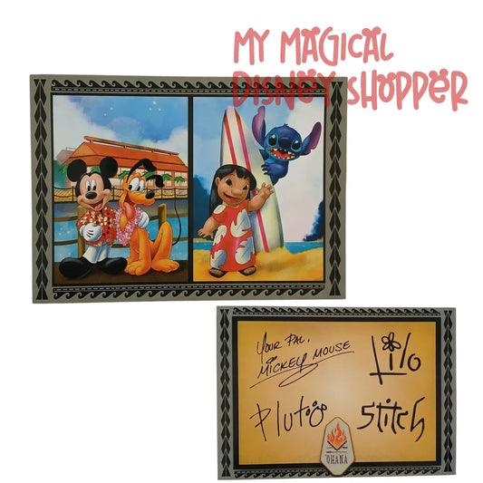 Mickey Mouse “Ohana at the Polynesian” Signature Art Card – Disney Resort Print