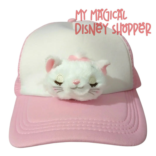 Marie Kitty Cat Pink & White Baseball Cap – Aristocats Character Hat 🎀🐱