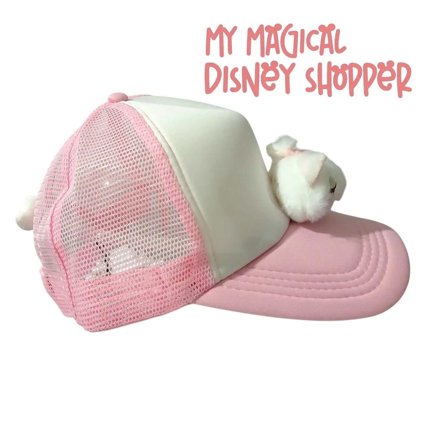Marie Kitty Cat Pink & White Baseball Cap – Aristocats Character Hat 🎀🐱