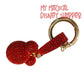Red Rhinestone Mouse Head Keychain ❤️🐭✨
