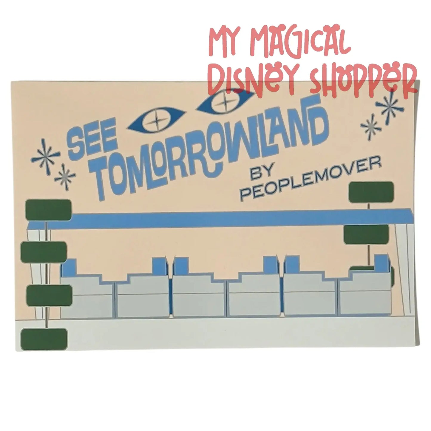 See Tomorrowland by PeopleMover Postcard 🚀✨📬