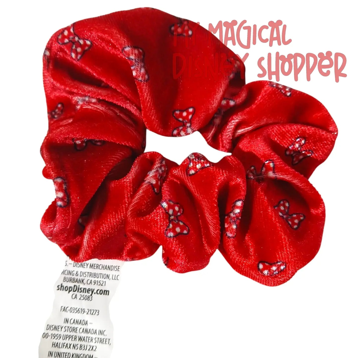 Velvet Minnie Bow Scrunchie 🎀✨🐭