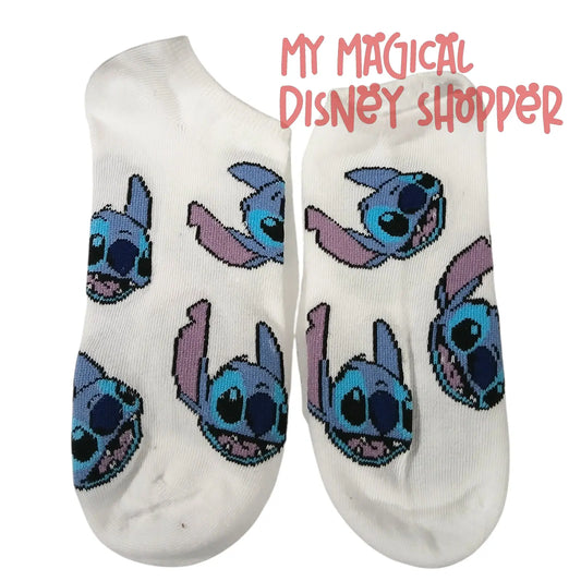 Cozy Ankle Socks – Stitch Face (Shoe Size 4–10) 🌺
