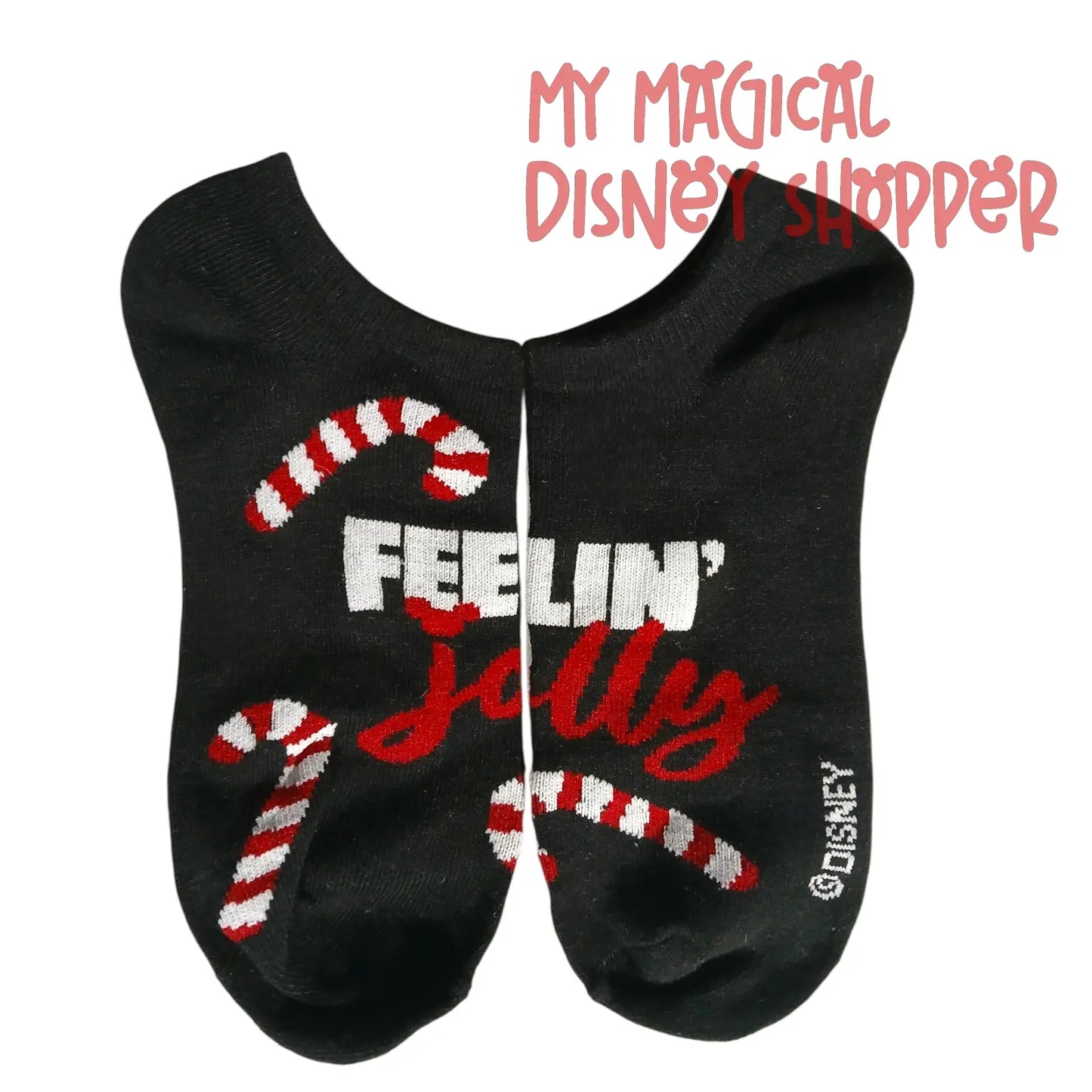 Disney “Feeling Jolly” Women’s Low-Cut Liner Socks – Size 4-10 🎄🧦✨