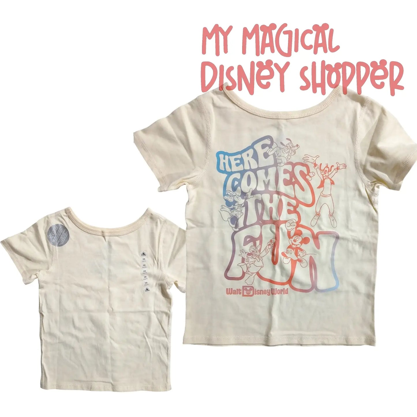 Walt Disney World “Here Comes the Fun” Fantastic Five T-Shirt – Youth XS 🎉🏰✨