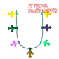 Mardi Gras Fleur de Lis Big Bulb Flashing Lights Necklace ⚜️💜💚💛✨