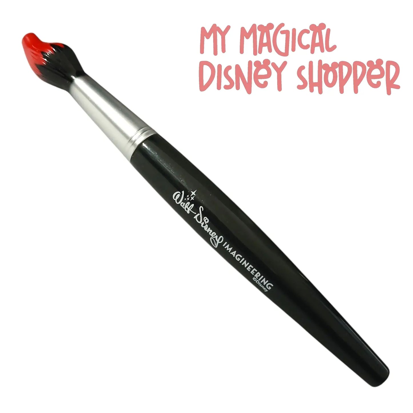 Walt Disney Imagineering Red Paint Brush Ballpoint Pen - Black Ink 🖌️✨