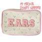 Handmade Disney Ears Zipper Pouch – “EARS” with Mickey Pearl Accents 🎀🐭✨