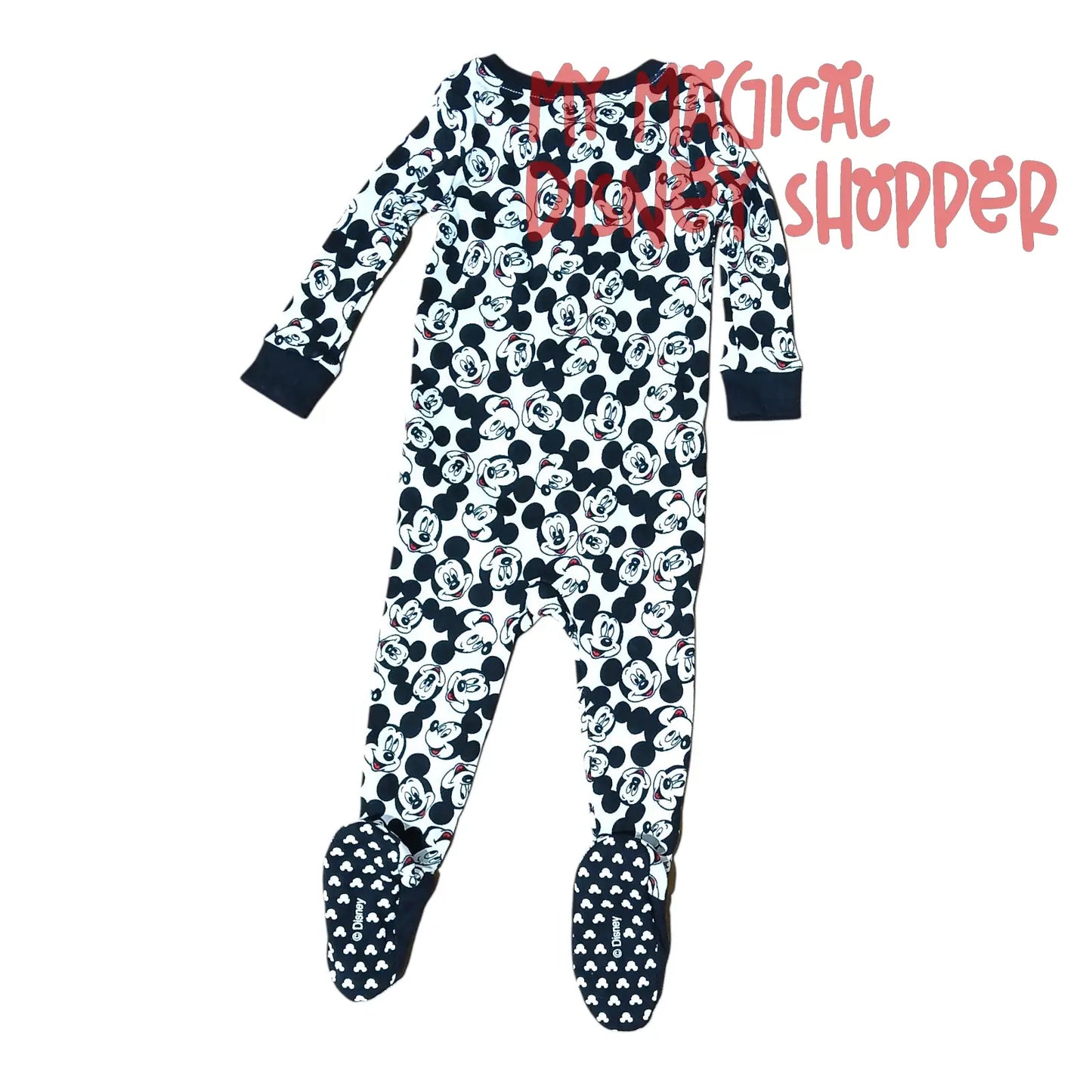 Disney Baby Mickey All Over Print Footed Pajamas 🐭💙