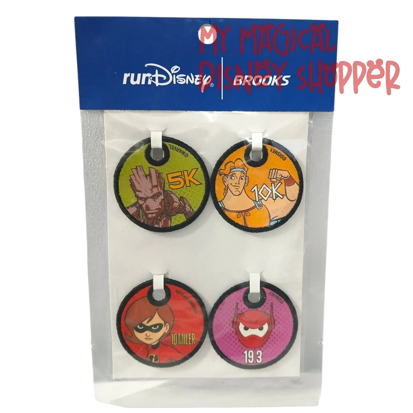 runDisney Disney Icons Shoelace Charm Set – 4-Piece Race Series Collection 🏃‍♀️✨🐭