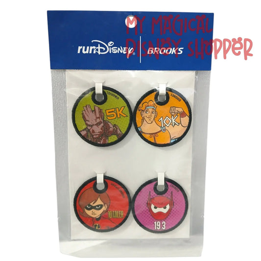 runDisney Disney Icons Shoelace Charm Set – 4-Piece Race Series Collection 🏃‍♀️✨🐭