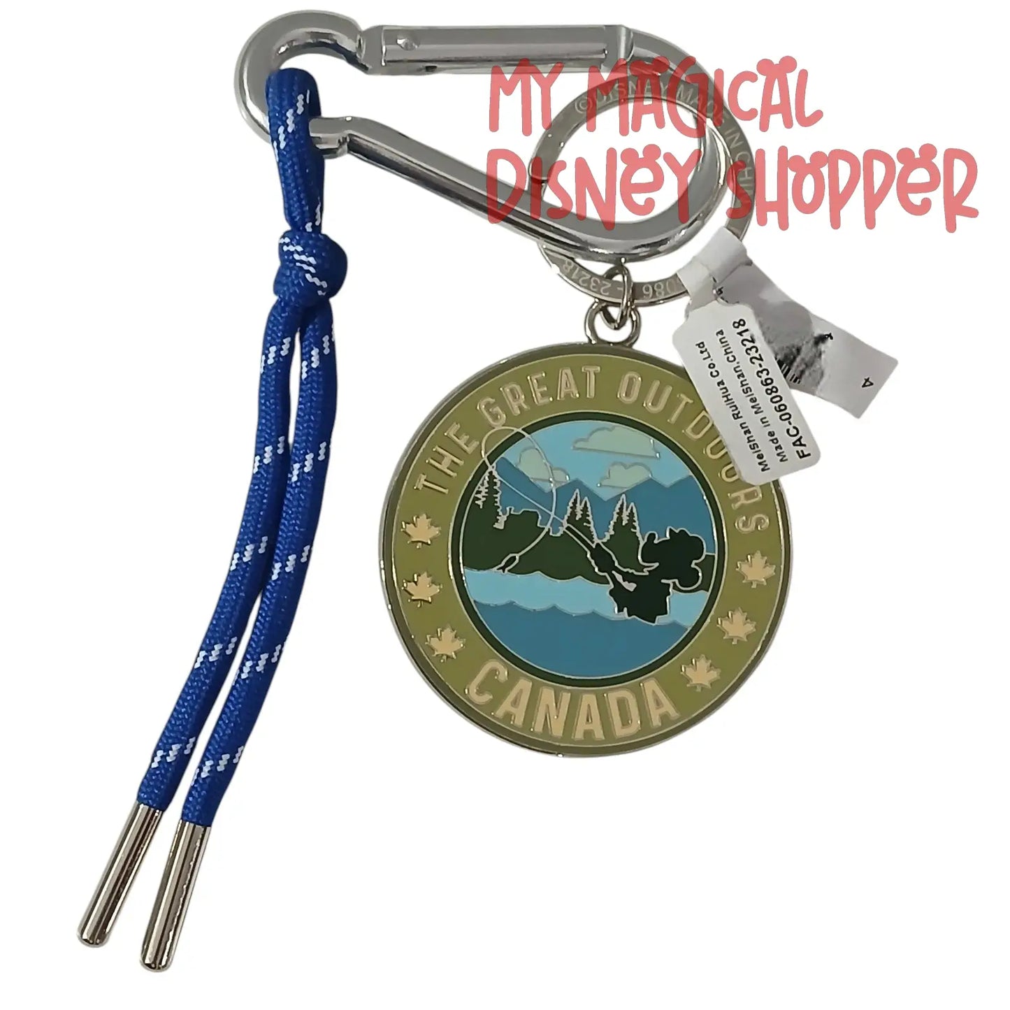 EPCOT World Showcase Canada “The Great Outdoors” Carabiner Mickey Keychain 🇨🇦🍁🐭