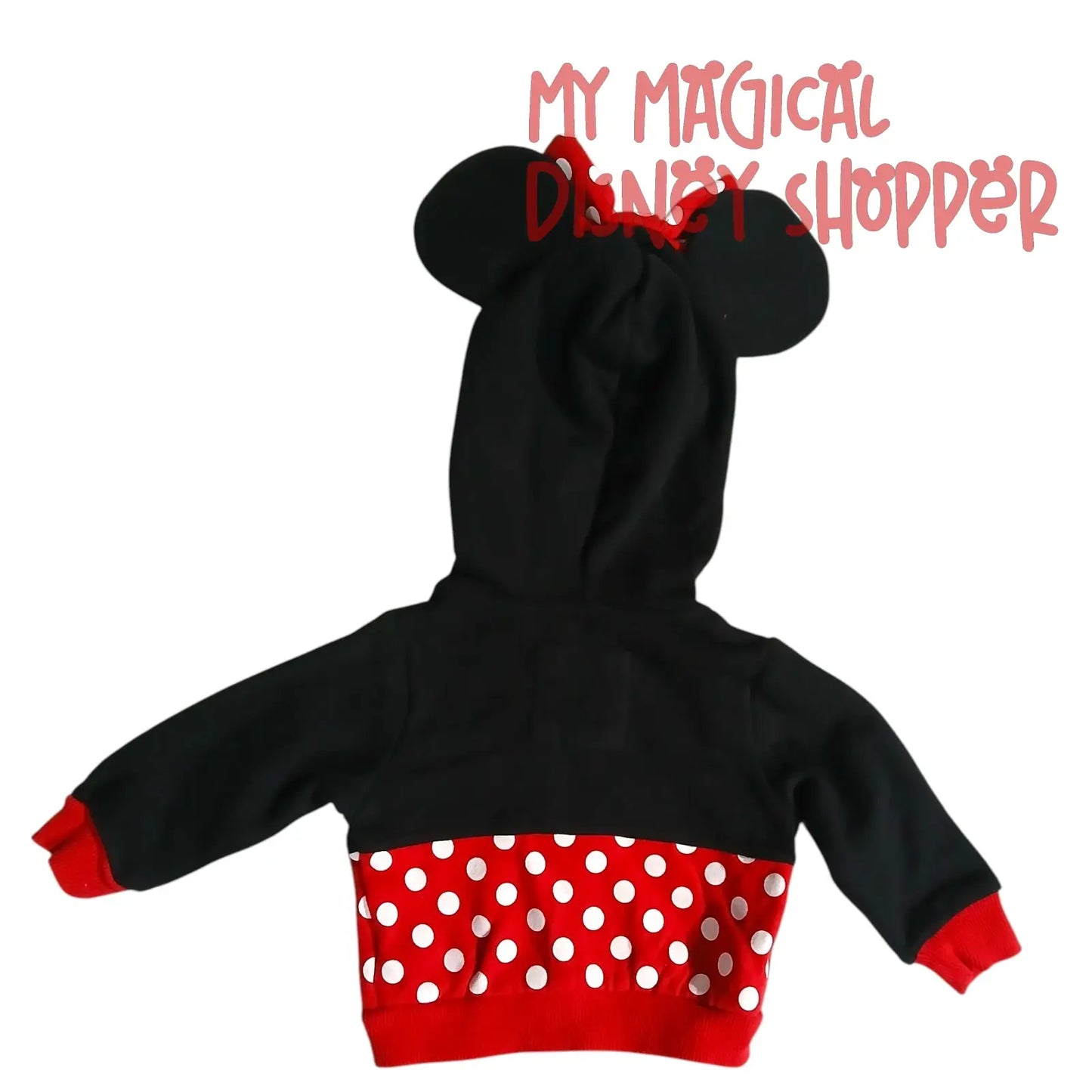 Baby Minnie Mouse Dots & Bow Zip Hoodie Jacket – Size 3 Months 🎀🐭💖