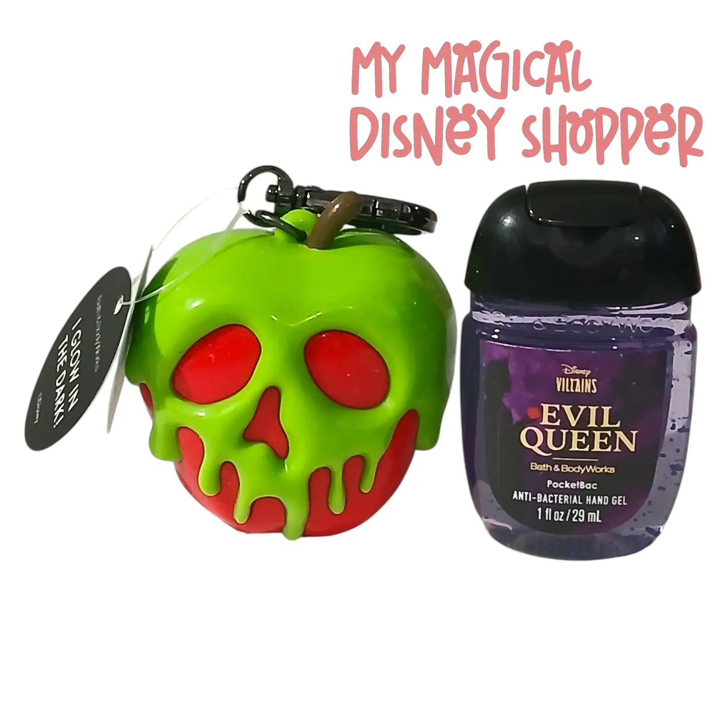 Bath & Body Works Disney Villains PocketBac Holder – Evil Queen Hand Sanitizer Holder 🖤🍎