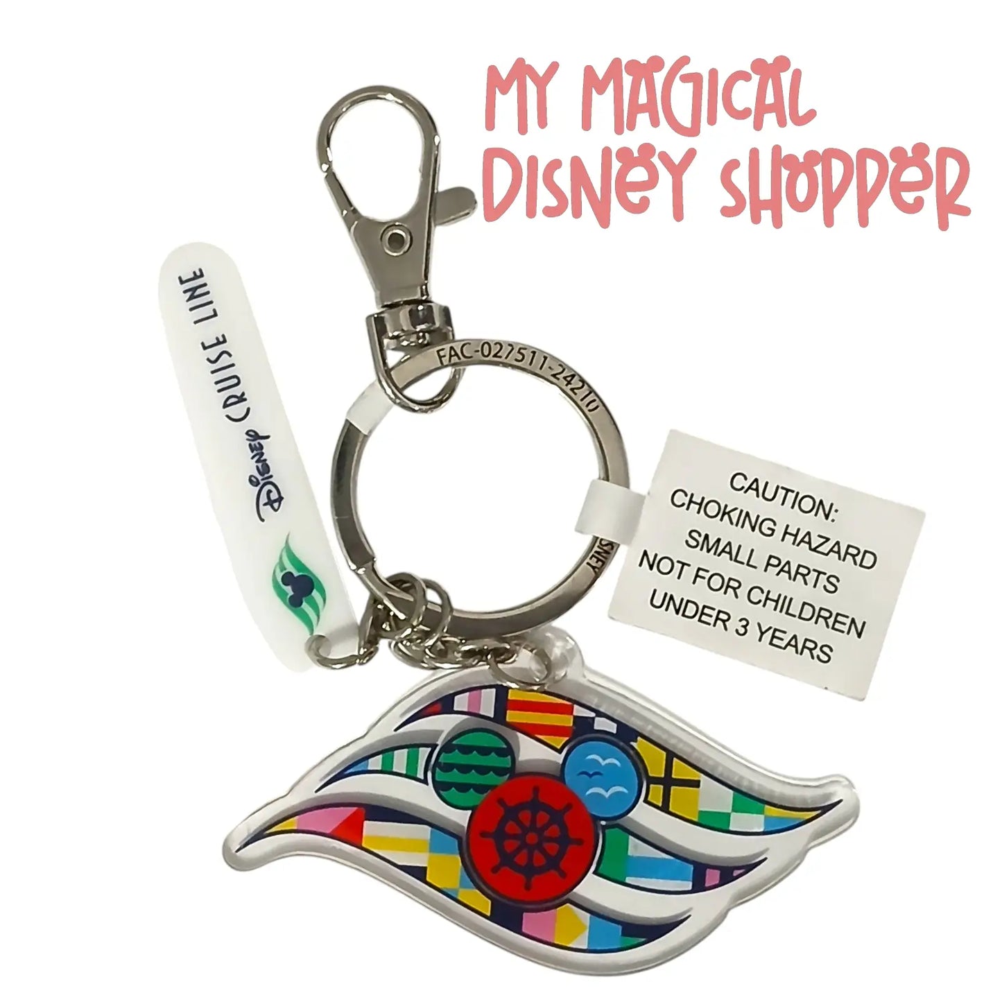 Disney Cruise Line Flags Logo Keychain