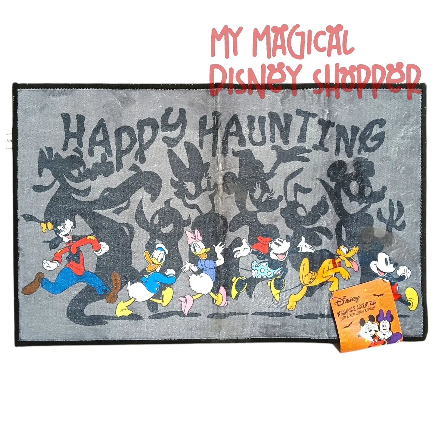Disney Halloween “Happy Haunting” Washable Accent Rug – 20” x 32”