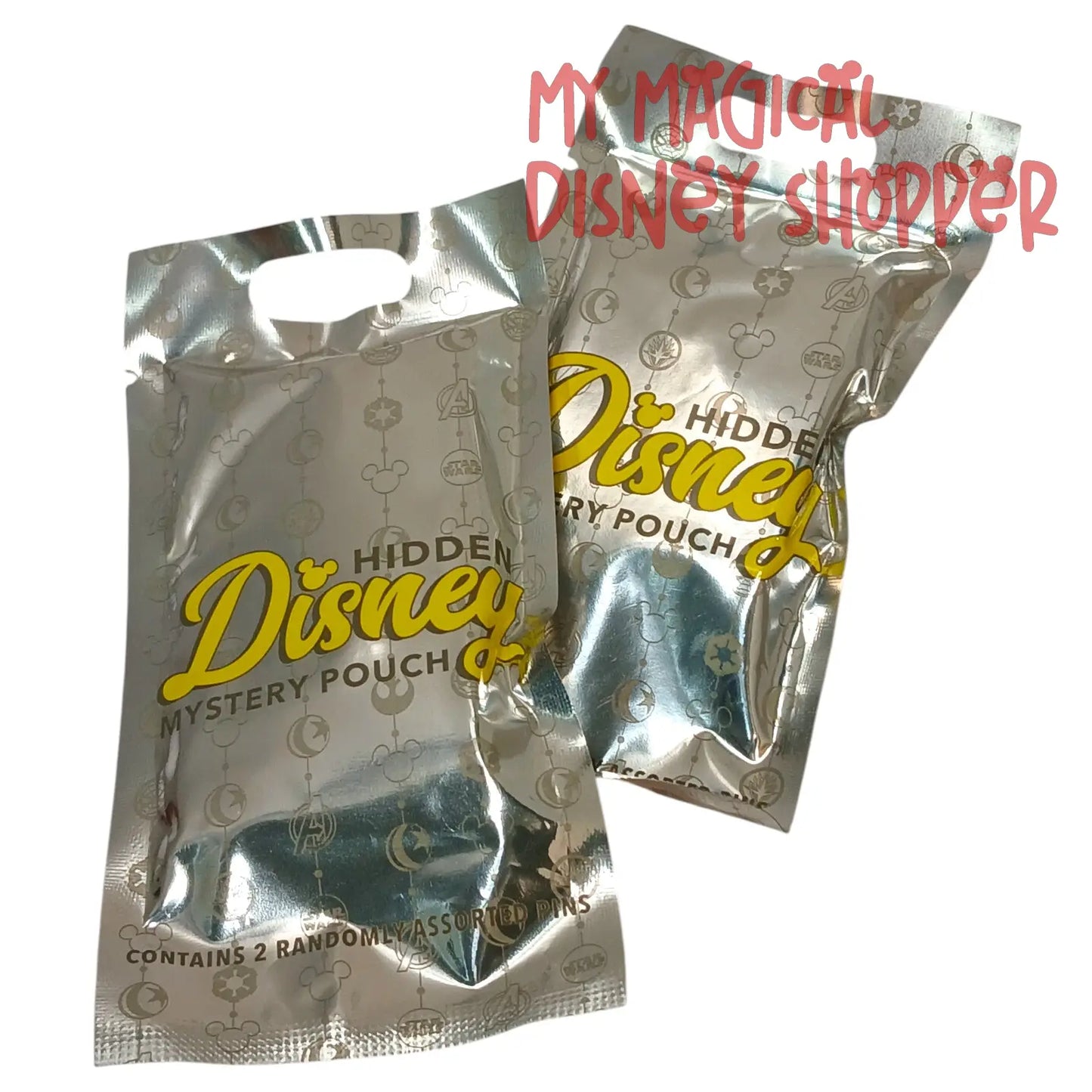 Disney Parks Hidden Disney Mystery Pin Pouch - Set of 2 Pins