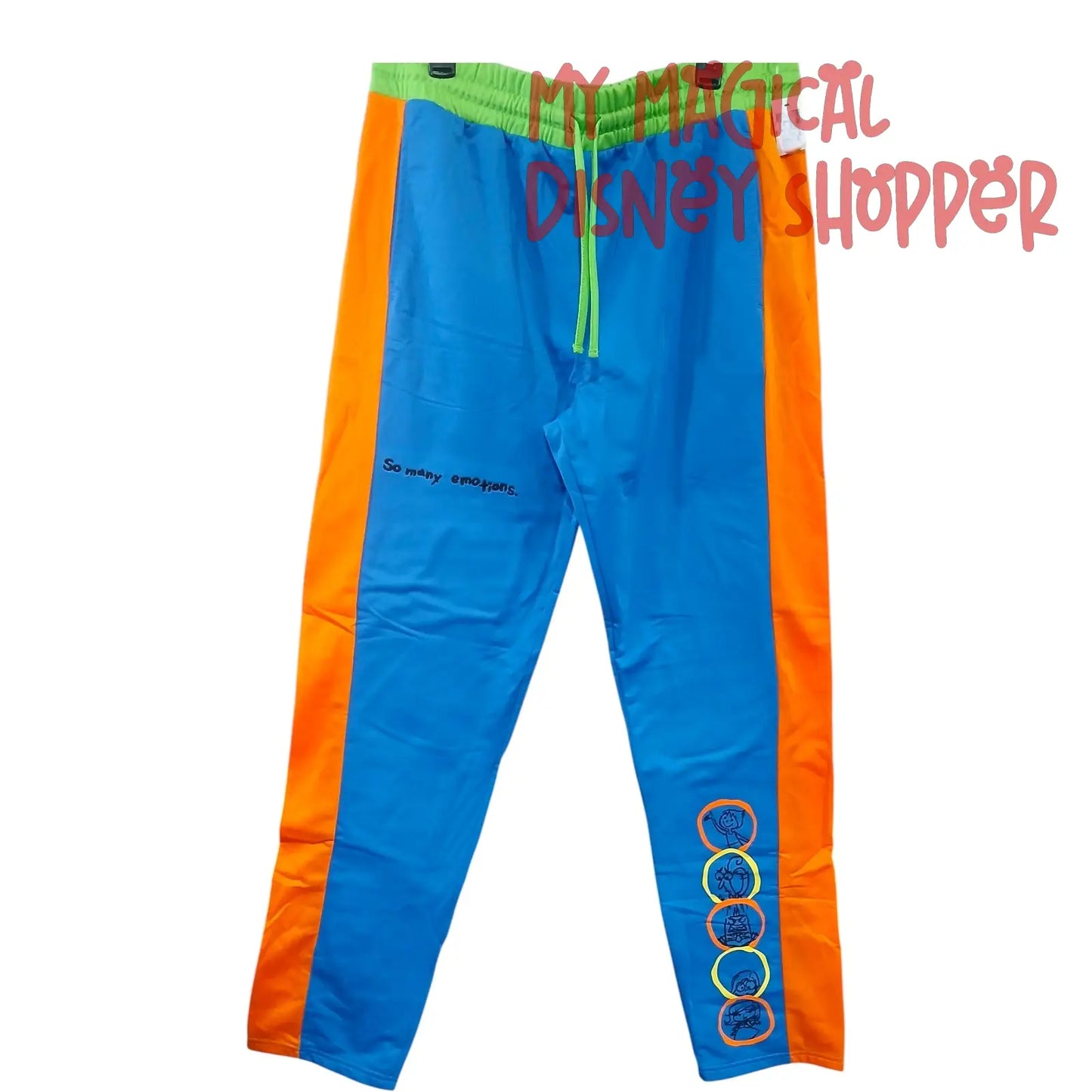 “Inside Out – So Many Emotions” Color Block Jogger Sweatpants – Size Large
