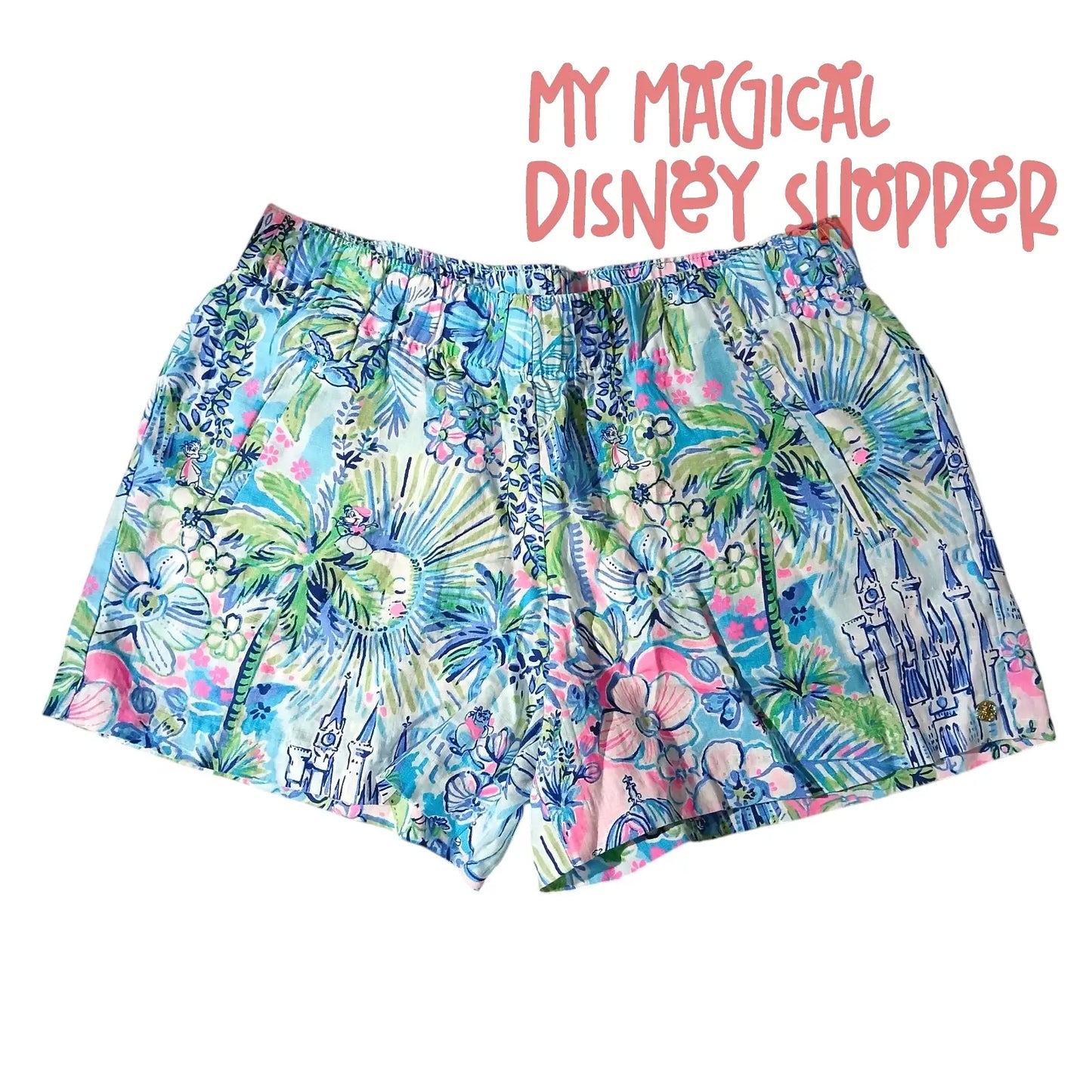 Disney Parks x Lilly Pulitzer “Buttercup” Cinderella Print Shorts - Adult Small