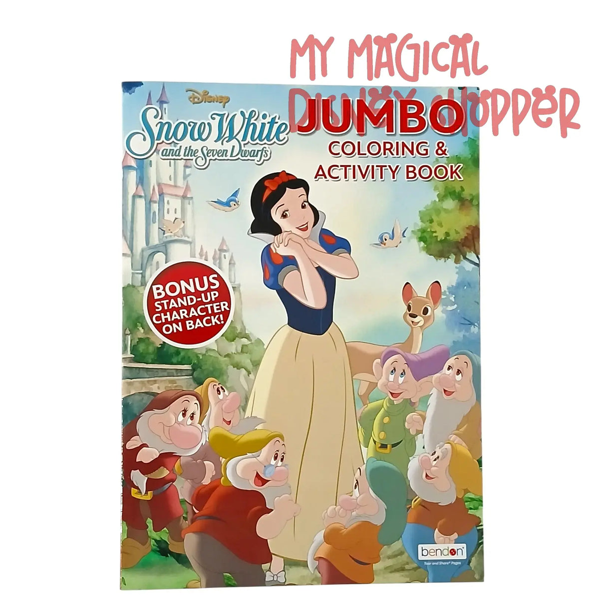 Disney Snow White and the Seven Dwarfs Jumbo Coloring & Activity Book with Bonus Stand-Up Character 🍎👑🎨✨