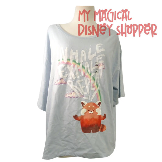 Turning Red "Inhale Exhale Repeat" Featuring Red Panda T-shirt - Size Adult XL