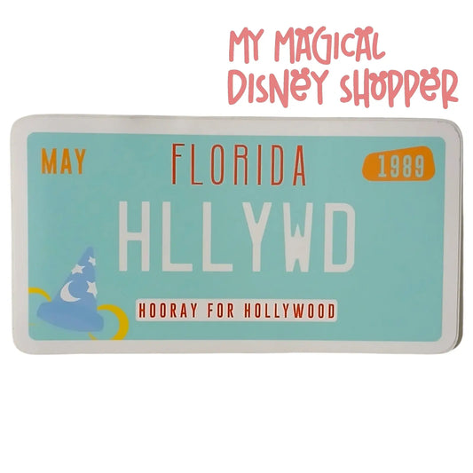 Hollywood Studios License Plate Sticker