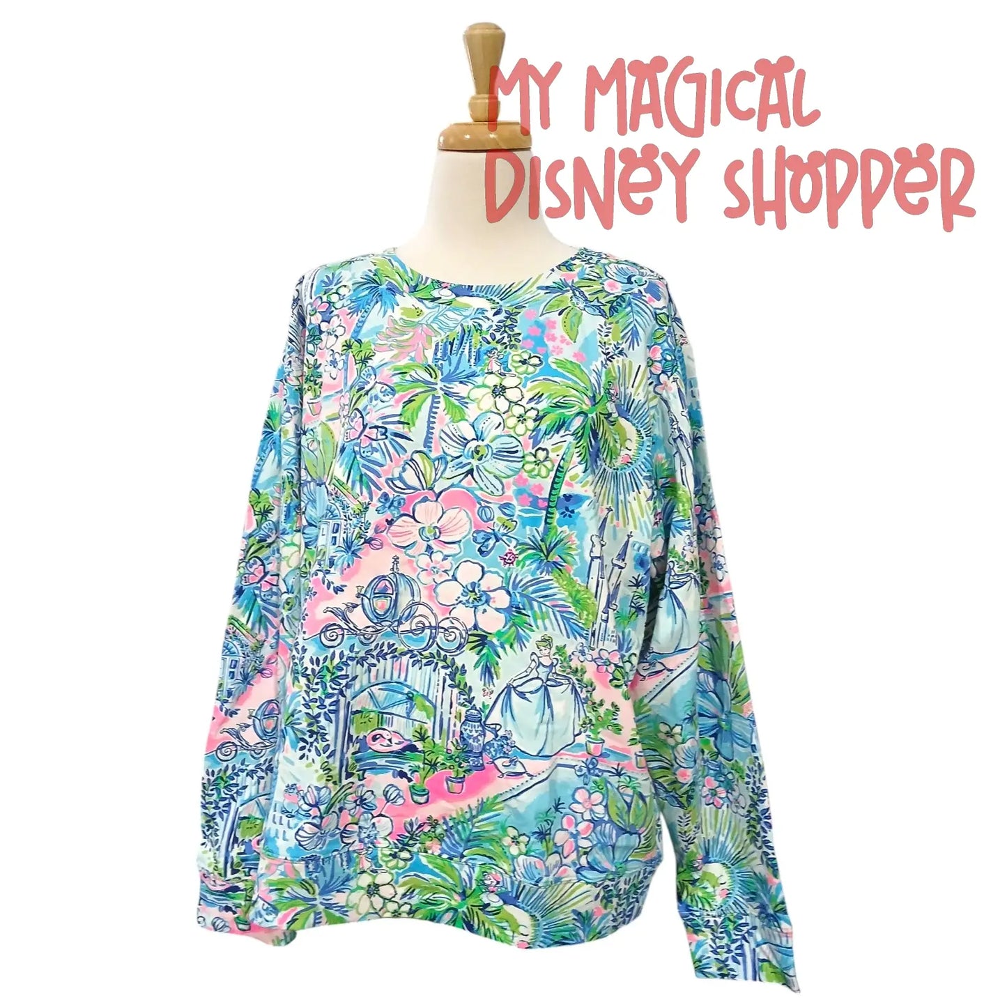 Lily Pulitzer X Disney Parks Ballad Sweatshirt Featuring Cinderella - Adult XL