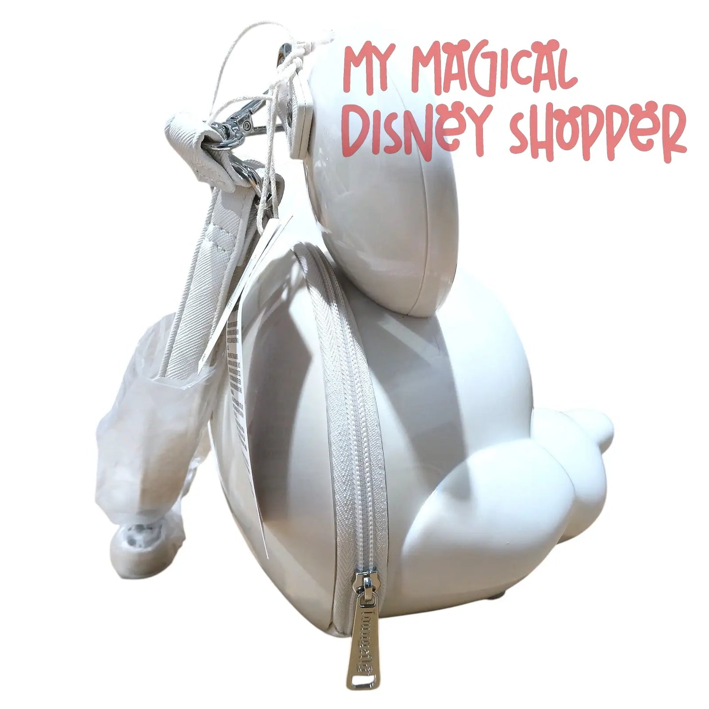 Loungefly Disney Parks Mickey Mouse Molded Head Pearl White Crossbody Bag 🤍🐭✨
