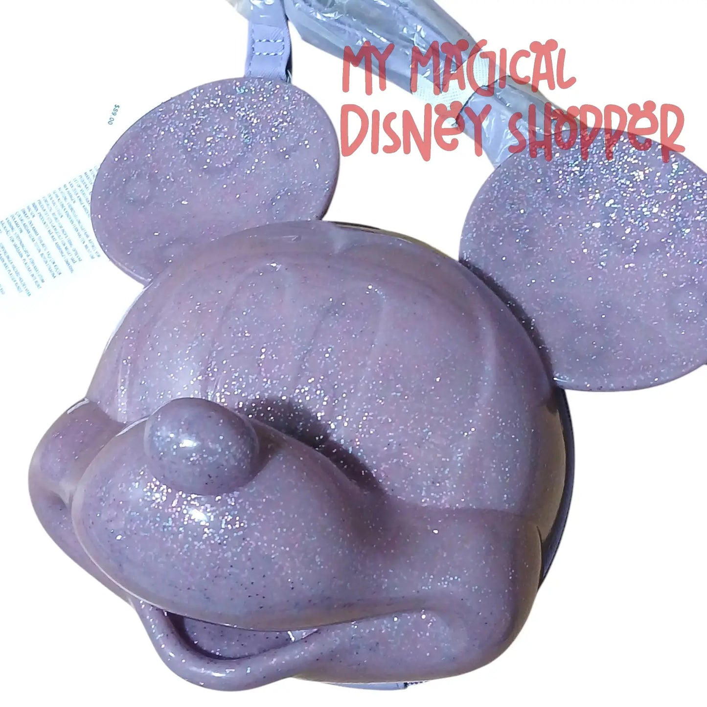 Loungefly Disney Parks Mickey Mouse Molded Head Purple Crossbody Bag