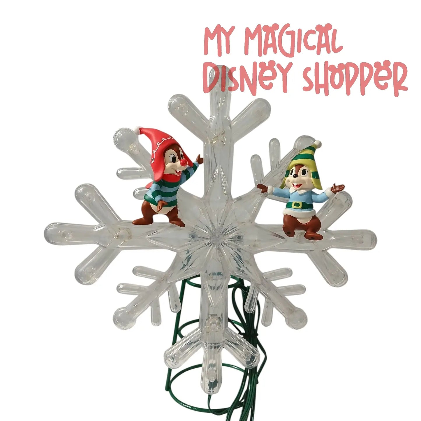 “Making Christmas Magical” Light-Up Tree Topper Star Featuring Chip & Dale 🎄⭐🐿️✨