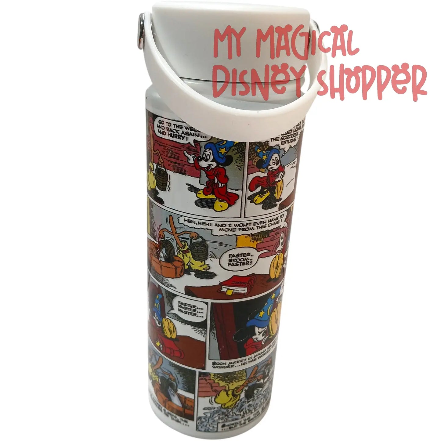 Mickey Mouse Sorcerer Comic Strip Water Bottle Thermos ✨🪄