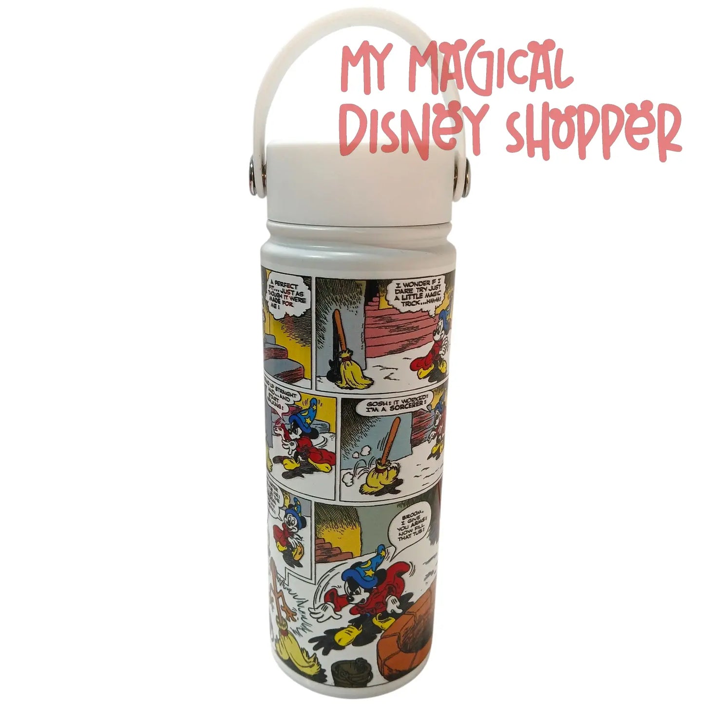 Mickey Mouse Sorcerer Comic Strip Water Bottle Thermos ✨🪄