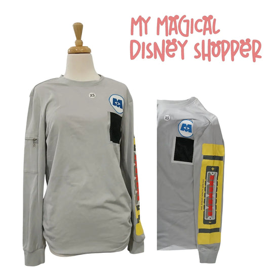 Monsters University Long Sleeve Shirt with Mesh Pocket & Scream Canister Sleeve – BoxLunch – Size Adult XS 👁️💙