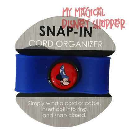 Walt Disney Imagineering Sorcerer Mickey Snap-In Cord Organizer – White, Blue & Black 🧙🐭🔌✨